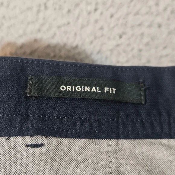 Rodd & Gunn Shorts Mens Size 35 Navy Blue Woven Chino Flat Front Casual Summer - Picture 5 of 8